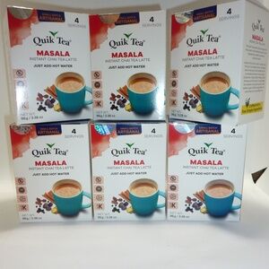 6 Boxes Quik Tea Masala Chai Tea Latte Instant Mix Packets Sealed NEW (24 Packs)